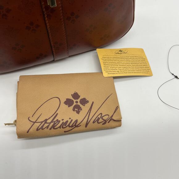 Patricia Nash Women Handbags Florentina Frame Leather Crossbody Bags Tan - Picture 16 of 16